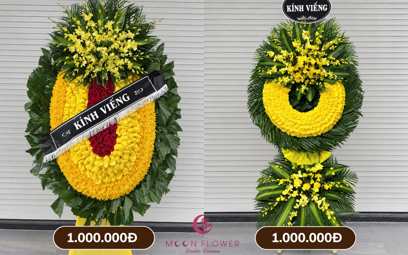 Vòng hoa nhà tang lễ Cầu Giấy giá 1.000.000 đ