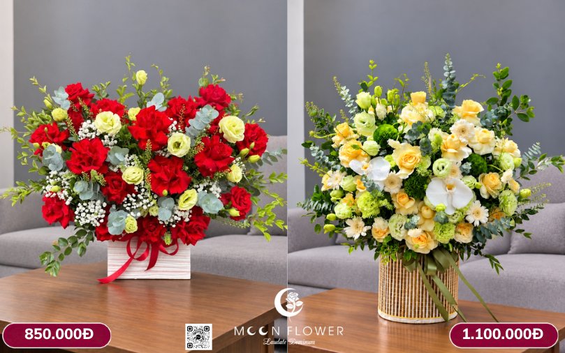 Giỏ hoa chúc mừng ngày 20-10 tặng cô giáo kính yêu đẹp thanh lịch