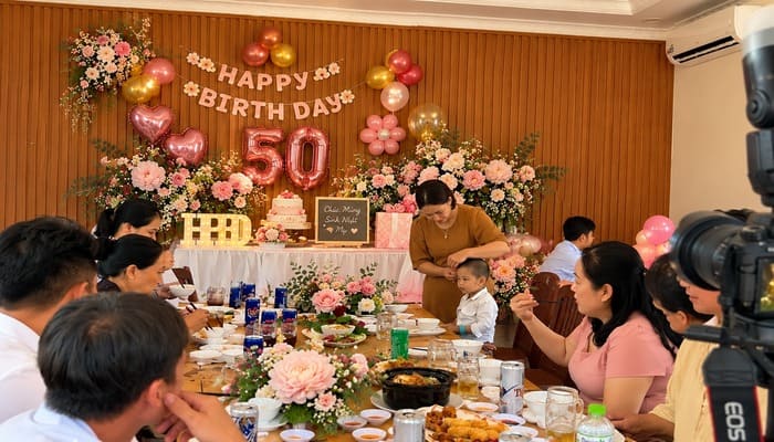 Sinh nhật ý nghĩa ấm áp với bó hoa mẫu đơn hồng chúc nừng sinh nhật